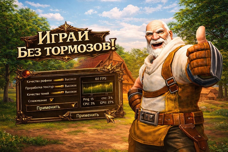 Настройка Lineage 2 для игры в много окон на слабом ПК для максимальной производительности