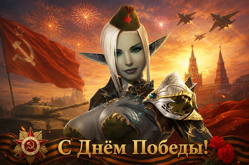 Праздничные подарки и поздравления к Дню Победы 9 мая в Lineage 2